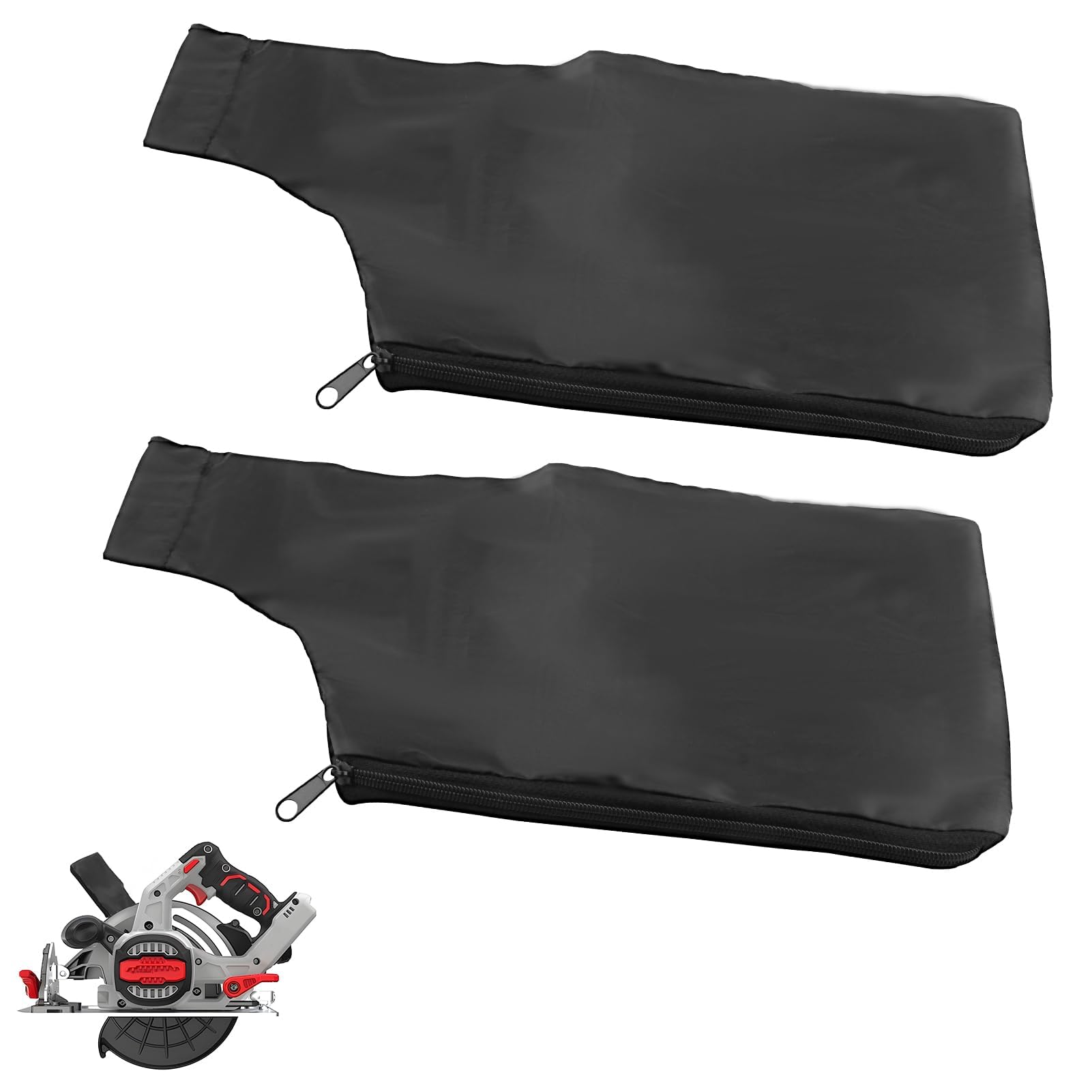 2 PCS Miter Saw Dust Bags, Durable Dust Collection Bags for 255 Aluminum Sawing Machine, Replacement Anti-Dust Cover Dust Collector for Belt Sander Parts Miter Saw Accessories (Black)