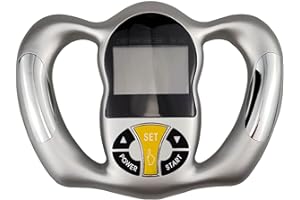 FLYLIN Digital Body Fat Analyzer, Electronic BMI Handheld Body Fat Monitor with LCD Display Body Fat Measuring Instrument BMI Meter Portable Multi-Function Health Monitor for Personal Health