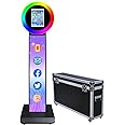 HITUGU Portable Photo Booth for iPad 10.2in 10.9in 11in 12.9in,Metal Shell Selfie Station photobooth Machine,RGB Ring Light,Custom Logo,Remote Control,Flight Case,for Parties,Wedding,Halloween