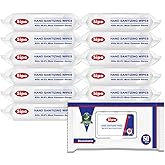 SIPA Hand Sanitizing Wipes 50 WIPES Bag, Clean-to-go, Travel Size, Fresh Scent, Soft Textured Wipes, Total 600 Pieces (PACK OF 12)