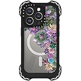 CASETiFY Ultra Bounce Case for iPhone 15 Pro [10x Military Grade Drop Tested / 32.8ft Drop Protection/Compatible with Magsafe] - My Succulent Garden - Cleat Black
