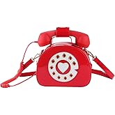 SUKUTU Telephone Shaped Purse Shoulder Crossbody Tote Bags Women Retro Phone Top-Handle Handbags for Girls