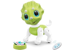 IQKidz RC Dinosaurs Toys for Boys and Girls - Remote Control Robot Toy with Interactive Gestures, Program, Walking and Dancing | Gift Ideas for Kids Age 3 to 8