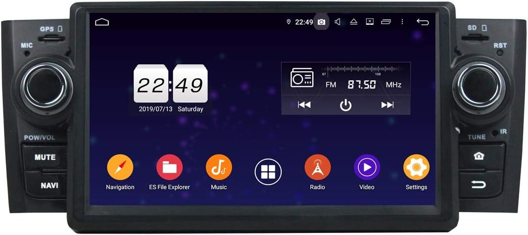 Android 9.0 OS Car GPS Navigation for Fiat Punto/Linea(2007-2011), 7 Inch Touchscreen Radio Bluetooth Head Unit