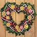 Pack of 2 Heart Shaped Wire Wreath Frame 12 Inches Dark Green Metal Wreath Frame for DIY, Floral Decorations on Weddings, Proposal, Greeting Party, Celebrations