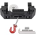 Rchobbytop Aluminum Front Bumper Servo Mount and 25T Steering Gear Servo Winch Wheel Drum for Traxxas TRX-4 1/10 RC Crawler T