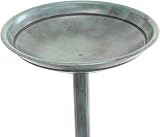 Oypla Traditional Ornamental Garden Pedestal Bird Bath Outdoor Green 62cm view 6