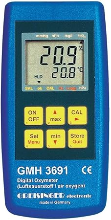 Greisinger Gmh3691 And Ggo370 Pneumatic Oxygen Gauge Air Pressure Measuring Device With Tauchgas Sensor Ggo 370 0 100 O Amazon De Baumarkt