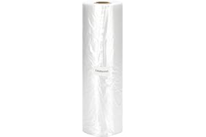 Immuson 12" X 20" Plastic Produce Bag on a Roll Food Storage Clear Bags for Fruits Vegetable Bread (350 Bags-1 Roll)