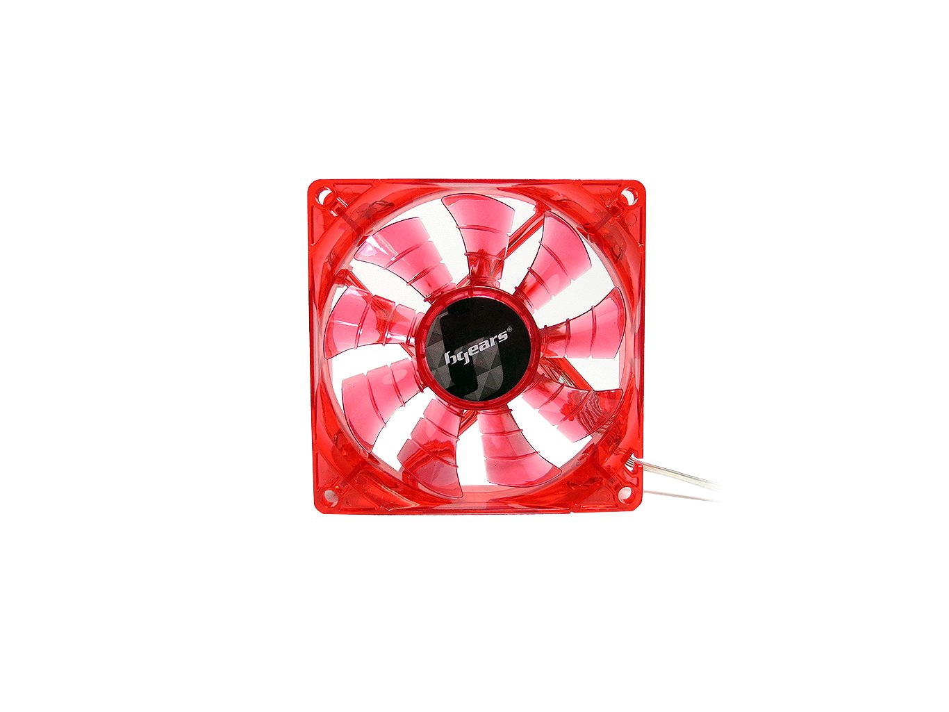 Bgears b-PWM 90 mm 2 Ball Bearing 4000 RPM High Speed Fan with Airflow upto 88 CFM and Red LEDs - Translucent Red
