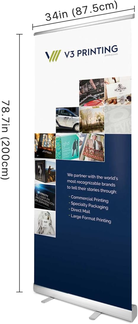 Amazon Com Flexzion Retractable Banner Stand 33 X 79 Roll Up