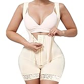 PJCBTR Fajas Colombianas Moldeadoras Tummy Control Shapewear for Women Body Shaper with Adjustable Shoulder Strap and Zipper