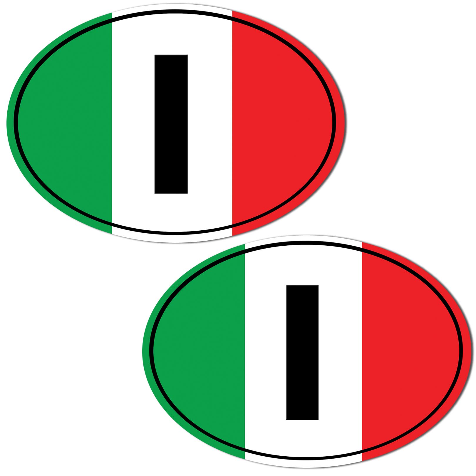 Biomar Labs® 2 x Vinyl Stickers Decals Italy Italia National Italian Flag Car Motorcycle Helmet B 201