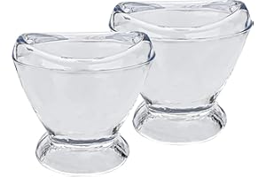 SANKOLY 2 Pcs Glass Eye Wash Cup Clear Eye Flush Cup Portable Eye Washing Kit for Eye Rinse