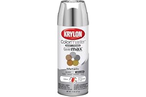 Krylon K05151102 ColorMaster Paint + Primer, Metallic, Silver, 11 oz.
