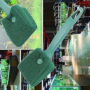 GU Gurxi Pennello per Spugna per Acquario Pennello a Doppia Faccia Spugna Spazzola per la Pulizia Dell'Acquario Pennello…