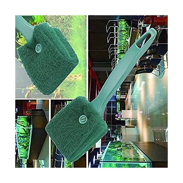 GU Gurxi Pennello per Spugna per Acquario Pennello a Doppia Faccia Spugna Spazzola per la Pulizia Dell'Acquario Pennello…
