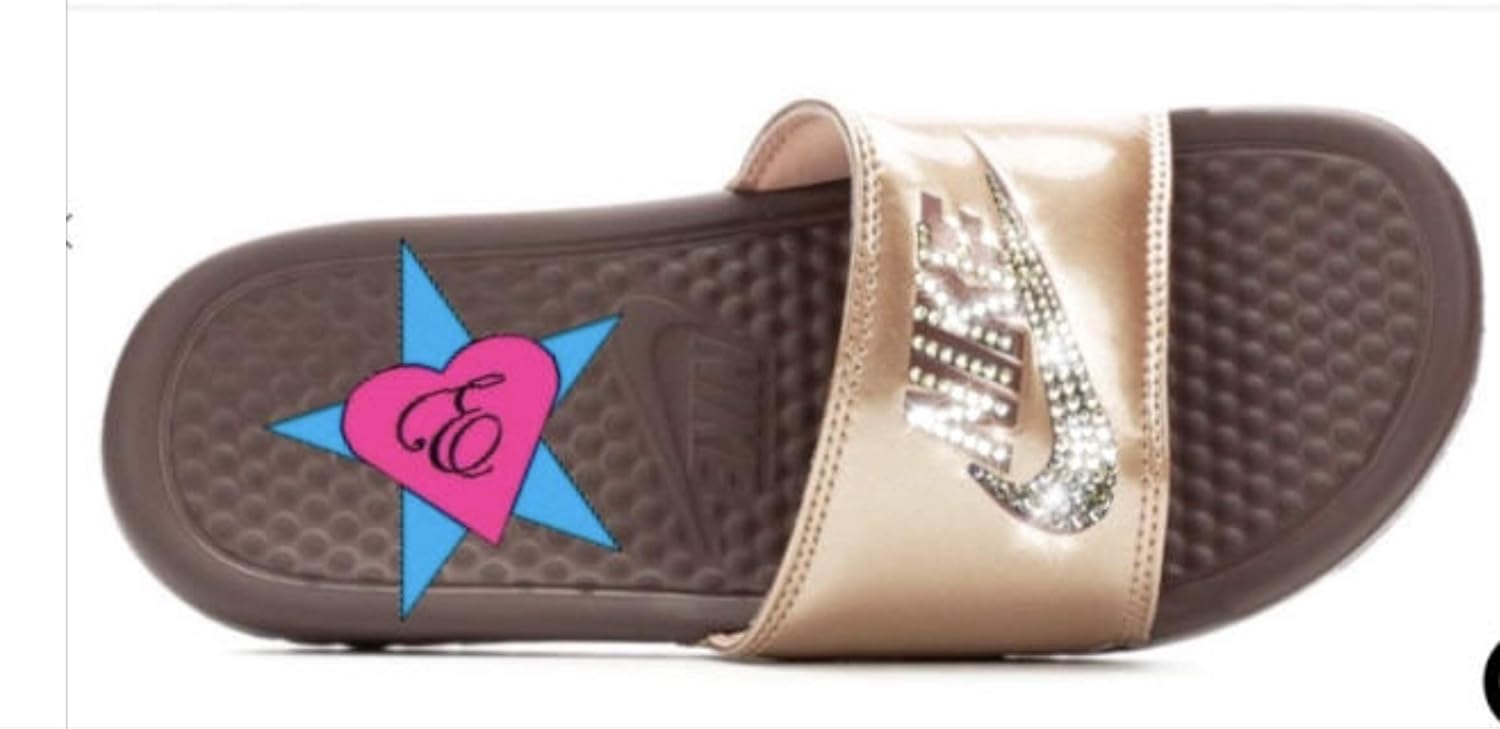 maroon gold nike slides