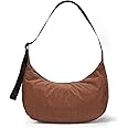Nylon Crescent Bag - Casual Shoulder Crossbody with Adjustable Strap & Dual Interior Pockets