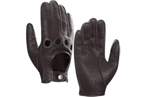 Harssidanzar Mens Deerskin Leather Driving Gloves Motorcycle Gloves for Men Unlined