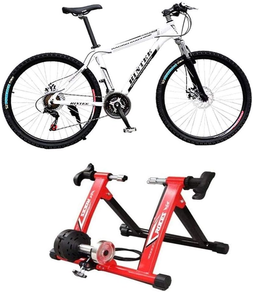 QXT Turbo Trainer, Bike Trainer Stand Steel Bicycle Exercise Magnetic Stand with Noise Reduction Wheel for Indoor Trainer