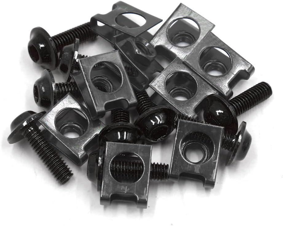 9pcs Black Metal Motorcycle Fairing Bolt Kit Body Fasteners Clips