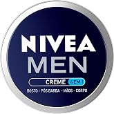 NIVEA MEN Creme 4 em 1 75g, Hidratação Intensa, Evita Ressecamento, Corporal, Facial, Mãos, Pós Barba, Pele Normal e Extrasse