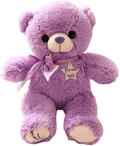 Amazon Co Jp N H ぬいぐるみ35cmかわいいラベンダーパープルベアテディベアテディベアぬいぐるみ人形子供の誕生日プレゼントエンターテインメントおもちゃ ホーム キッチン