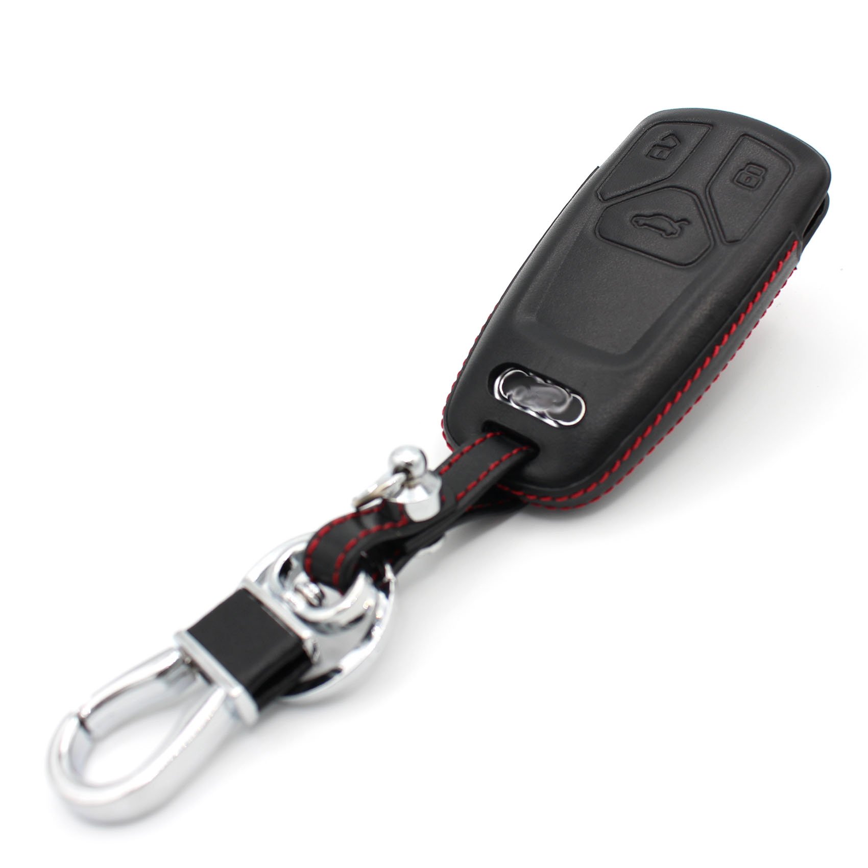 Finest Folia Leather Key Remote Case Cover for Cars Keys Protective Case 3 Buttons Key Fob Car Accessories