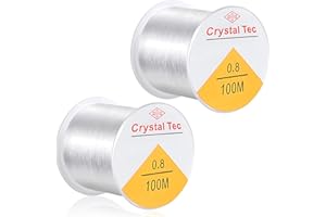 Bracelet String, 656 Ft 0.8 mm Clear Bead Cord 0.8mm Crystal Elastic String for Bracelets, Stretchy String for Bracelets Maki