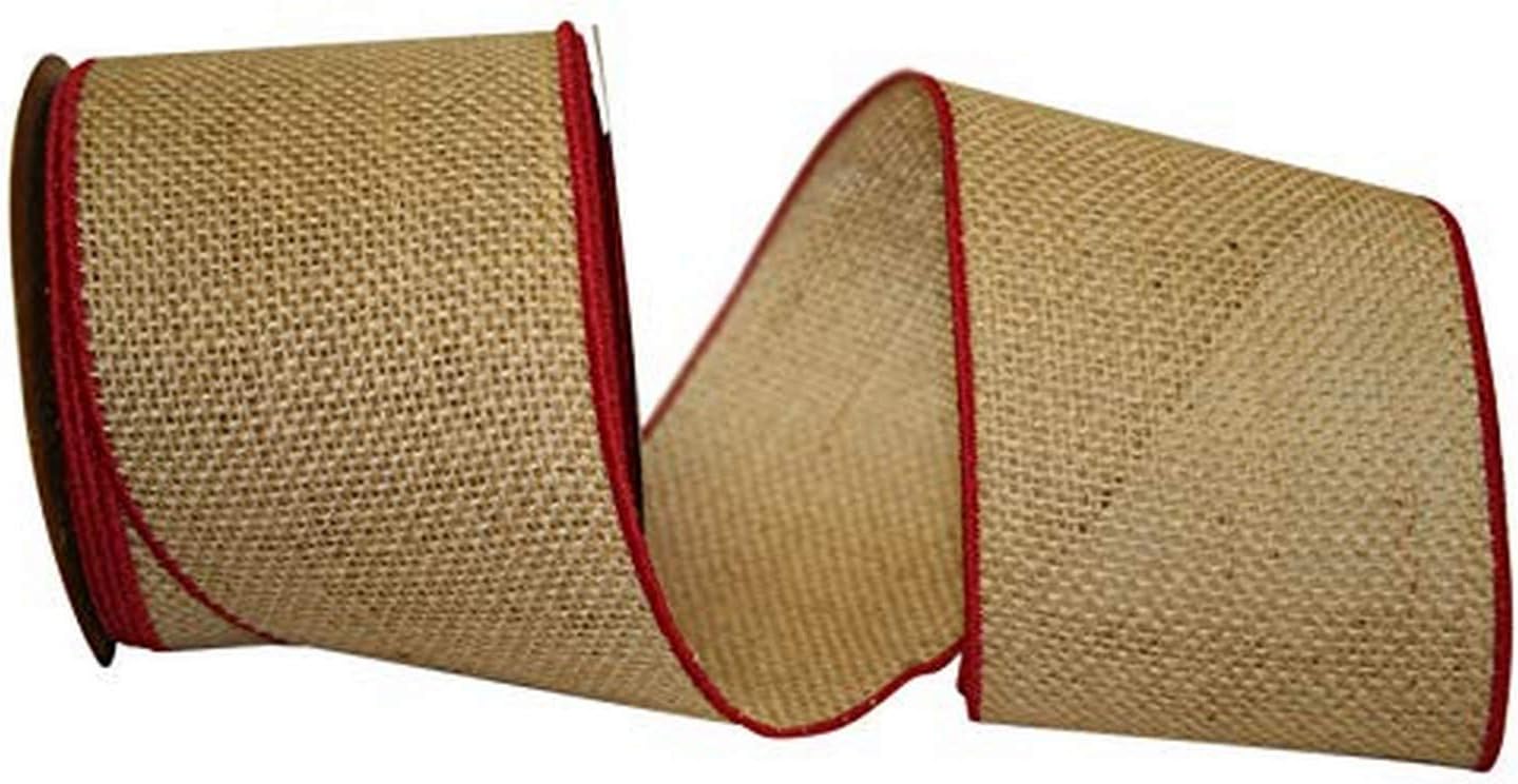 2 inch wired burlap ribbon