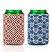 Avery Barn 10pc Mixed Trendy Design Neoprene Zipper Sleeve Insulated Beer Can Covers - Set 3: Patternpalooza