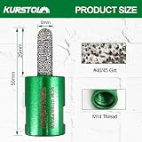 KURSTOL Diamond Mortar Raking Bit 8mm x 25mm M14 for Brickwork Joint Removal view 2
