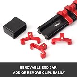 CASOMAN ABS Socket Organizer 6Pcs 1/4 3/8 1/2-Inch Blue Red Rails view 5