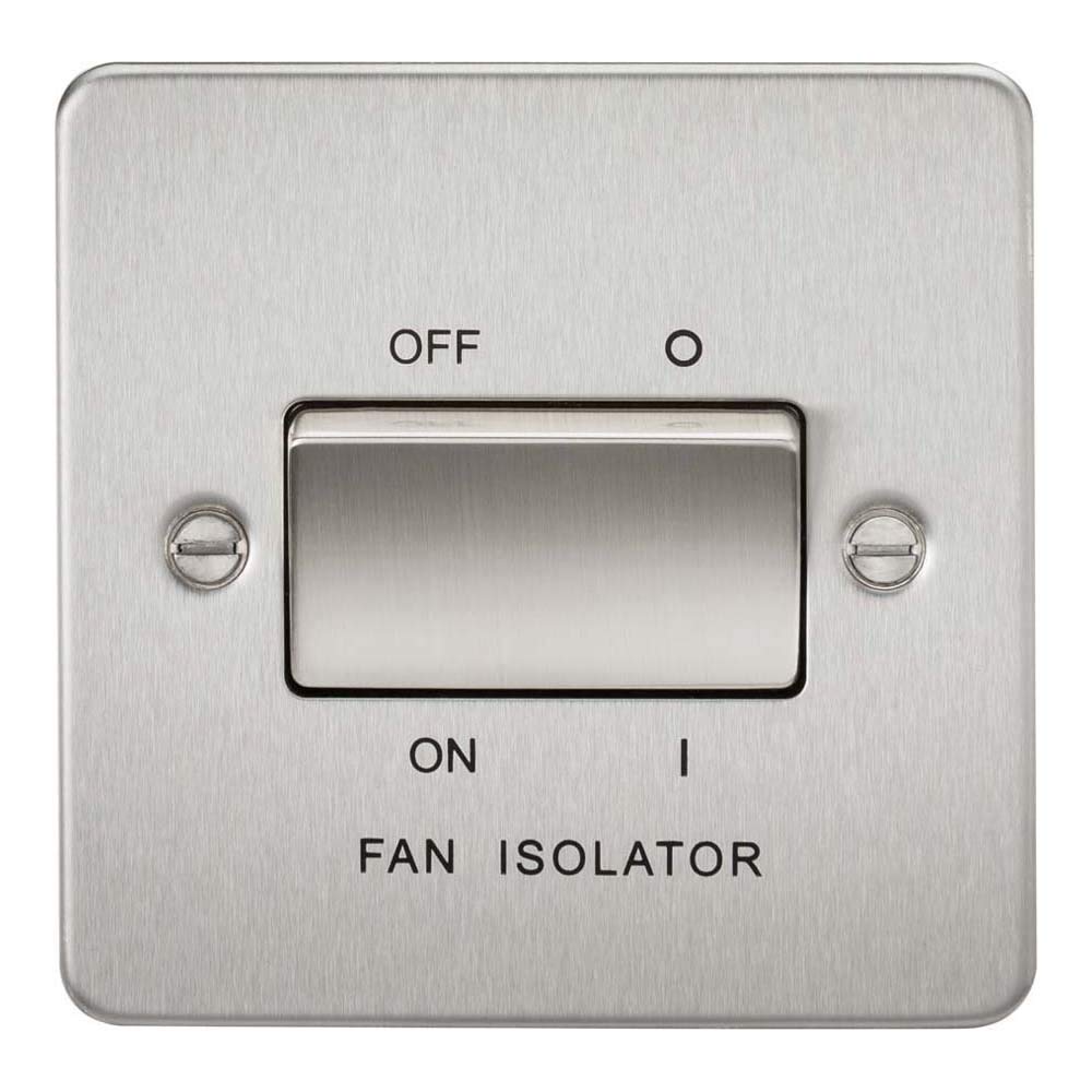 Knightsbridge FP1100BC FPAV1100BC Flat Plate 10A 3 Pole Fan Isolator Switch-Brushed Chrome โ image 1