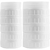 Plastic Mason Jar Lids BPA Free Canning Lids with Silicone Grommets, 10 Regular Mouth & 10 Wide Mouth, Leak Proof Food Grade 