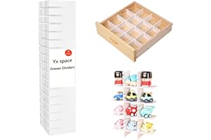 Drawer Dividers,42x9cm Kitchen Drawer Organizer Set of 8 Adjustable Drawer Dividers Organizer Separator for Clothes Makeup St