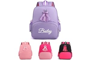 Ulico Personalized Embroidered Dance Backpack for Girls, Custom Name Ballet Bag, Ballerina Bag Gift for Daughter & Dancers