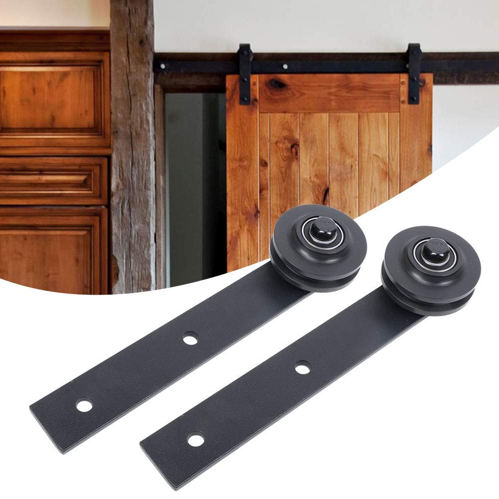 Roller Wheel 2Pcs Sliding Door Track Rail Pulley Wheel Roller for Barn Door US Farm Hardware Accessories
