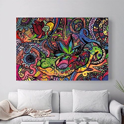 Chinis Psychedelic Acid Lsd Acrylic Canvas Art Print Painting Poster Wall Pictures For Room Decoration Home Decor Silk Fabric No Frame