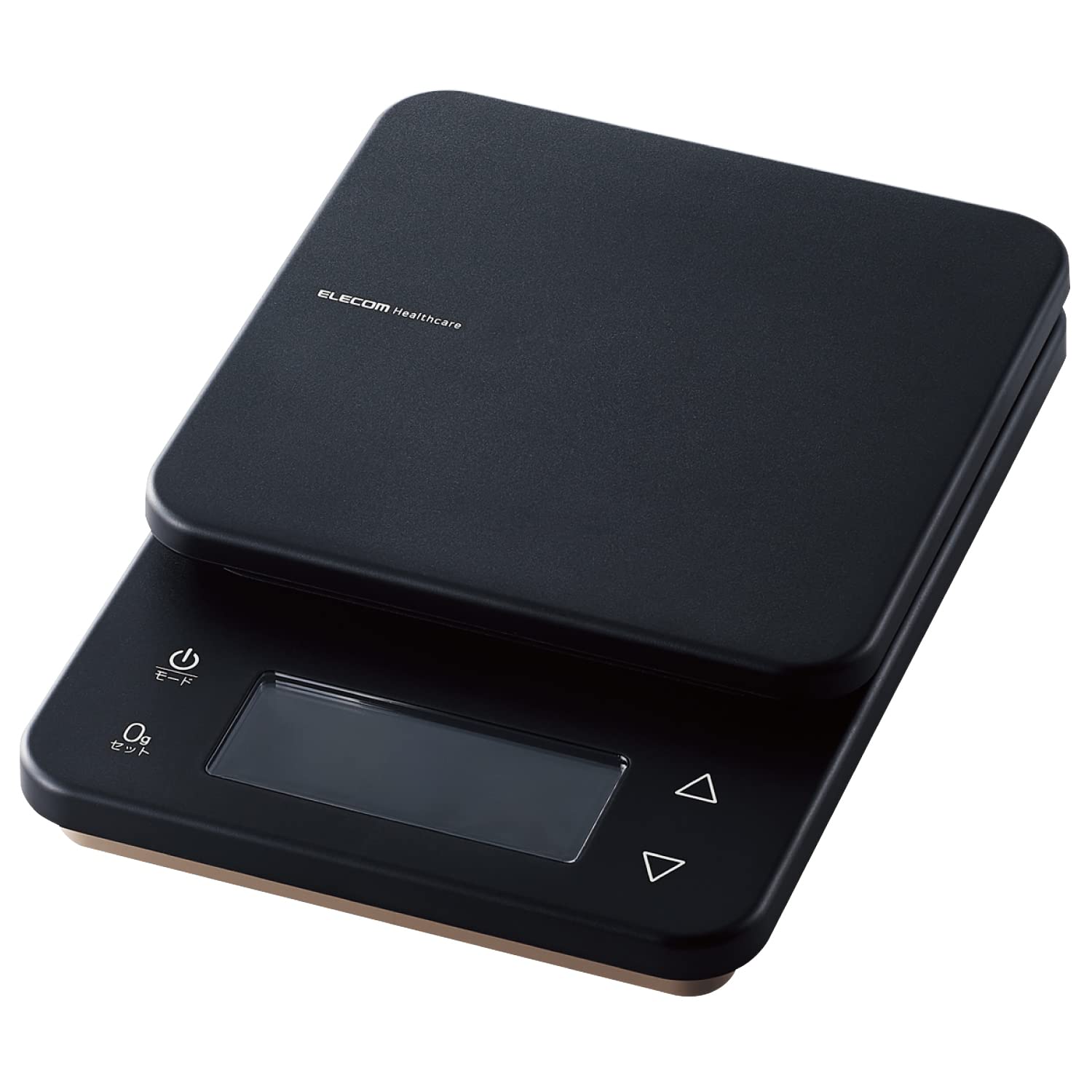 Elecom HCS-KSA02BK Kitchen Scale, Up to 6.6 lbs (3 kg), Minimum 0.02 oz (0.5 g) Display, Calorie Measurement (Registering 2 Types of Carbohydrates), Backlight, 0g Display, Automatic Power Off, Black