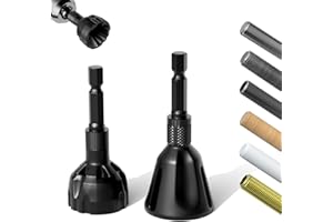 REKCKRUL 2-Pack Deburring External Chamfer Tool with Tungsten Carbide Blades, Bolt Thread Repair & Burr Removal for Metal, PVC, Wood, 3D Printing - 1/8"-1" (3-25mm) - Quick-Release 1/4" Hex Shank