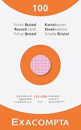 Exacompta Bristol Squared Record Cards 125x200mm Pack of 100 205gsm Assorted view 2