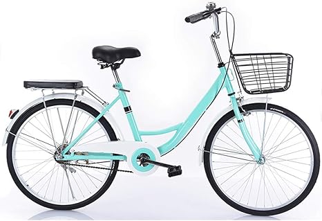 Amazon Co Jp 24インチ女の子自転車4色レジャースクーター大人学生超軽量ポータブル男の子高炭素鋼フレーム屋外サイクリング グリーン ホーム キッチン
