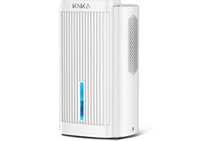 KNKA Dehumidifier,95 OZ Water Tank, (1000 sq. ft) Quiet Dehumidifier for Basement, Bathroom, RV, Closet, Bedroom with Auto Shut Off, Sleep Mode,7 Colors LED Light, Dehumidifiers for Home, White