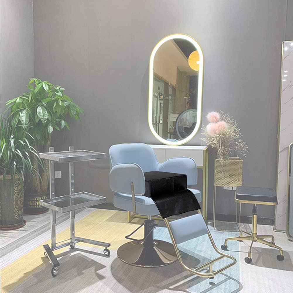 Salon Beauty Spa Equipment Styling Barber Chair Child Booster Seat, Black Leather Highchairs Auxiliary Heightening Seats，for Baby & Kids Hair Cutting: Kitchen & Dining