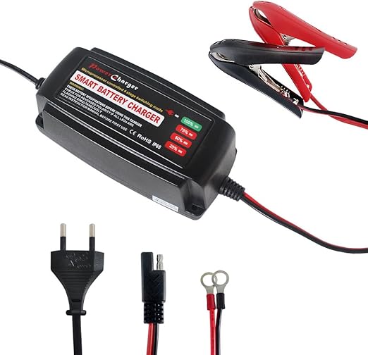 ladegerät zum ortsunabhängigen aufladen von 12v fahrzeugbatterien ohne steckdose