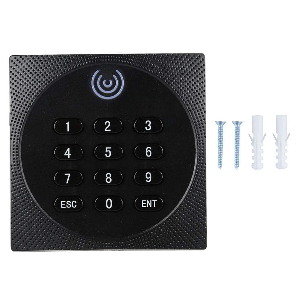125KHz RFID Access Control Keypad, Waterproof ID Card Reader Keypad Touch Access Control System for Home Office, Black