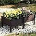 T4U Plastic Elevated Raised Garden Bed Kits for Flowers and Vegetables, Easy Assembly Planter Box Container for Indoor Outdoor Patio Backyard Porch Garden Decoration (19.5×19.5×9.8in/50x50x25cm)thumb 4