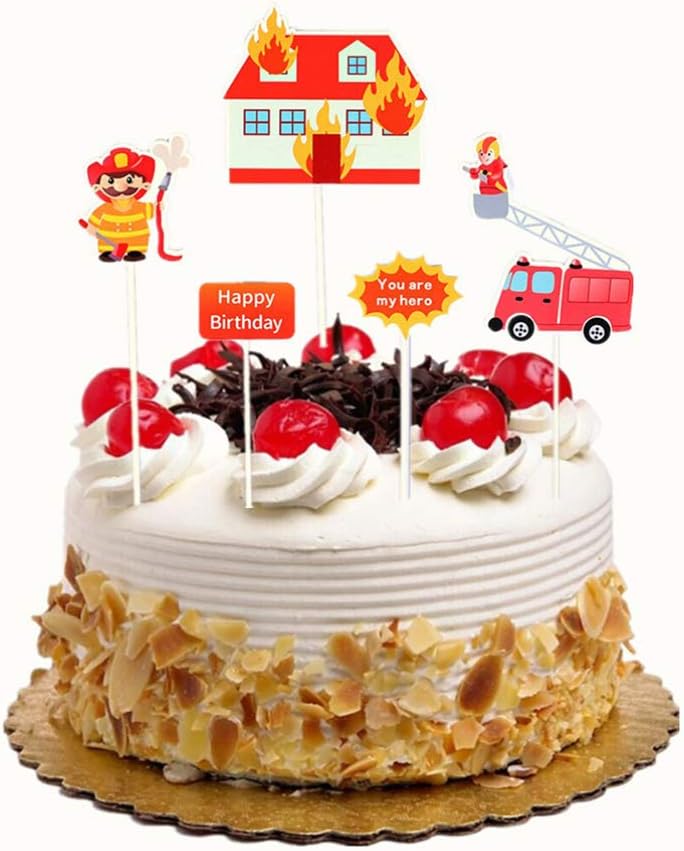 Set Holibanna Cupcake Decoratif Toppers Le Pompier Pompier Chien De Police Fete Danniversaire Fete Cupcake Outils De Decoration Pour Articles De Fete 10pcs Caissettes De Decoration Pour Cupcakes Cuisine Maison Libertywings Vn